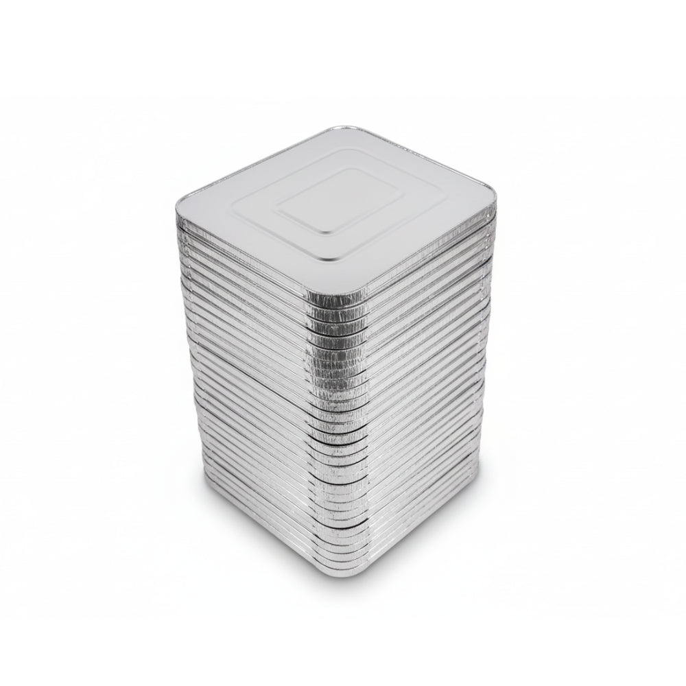 RECTANGULAR ROASTER ALUMINUM LIDS Single & 100 Count