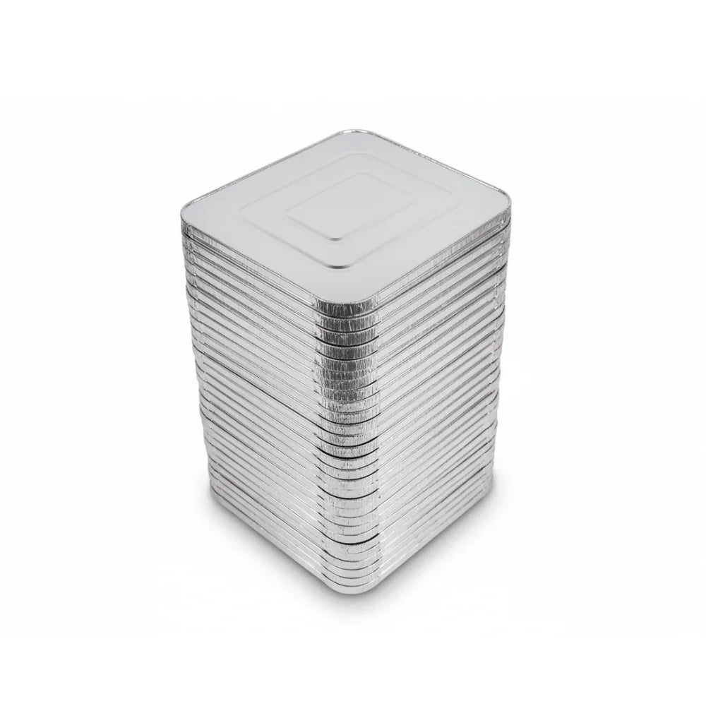 RECTANGULAR ROASTER ALUMINUM LIDS Single & 100 Count
