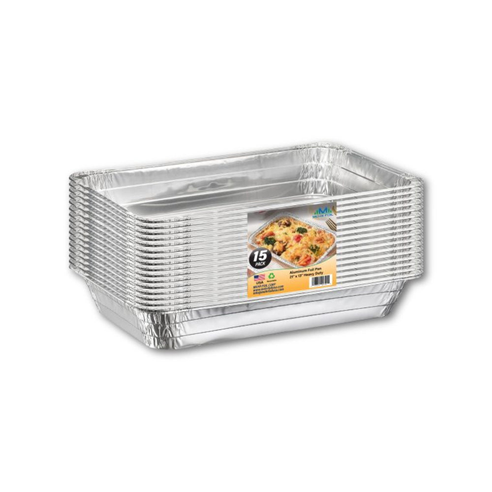 Full Size Deep Combo Pack Single & 15 Pans without Lids 21″ x 13″ (Heavy Duty)