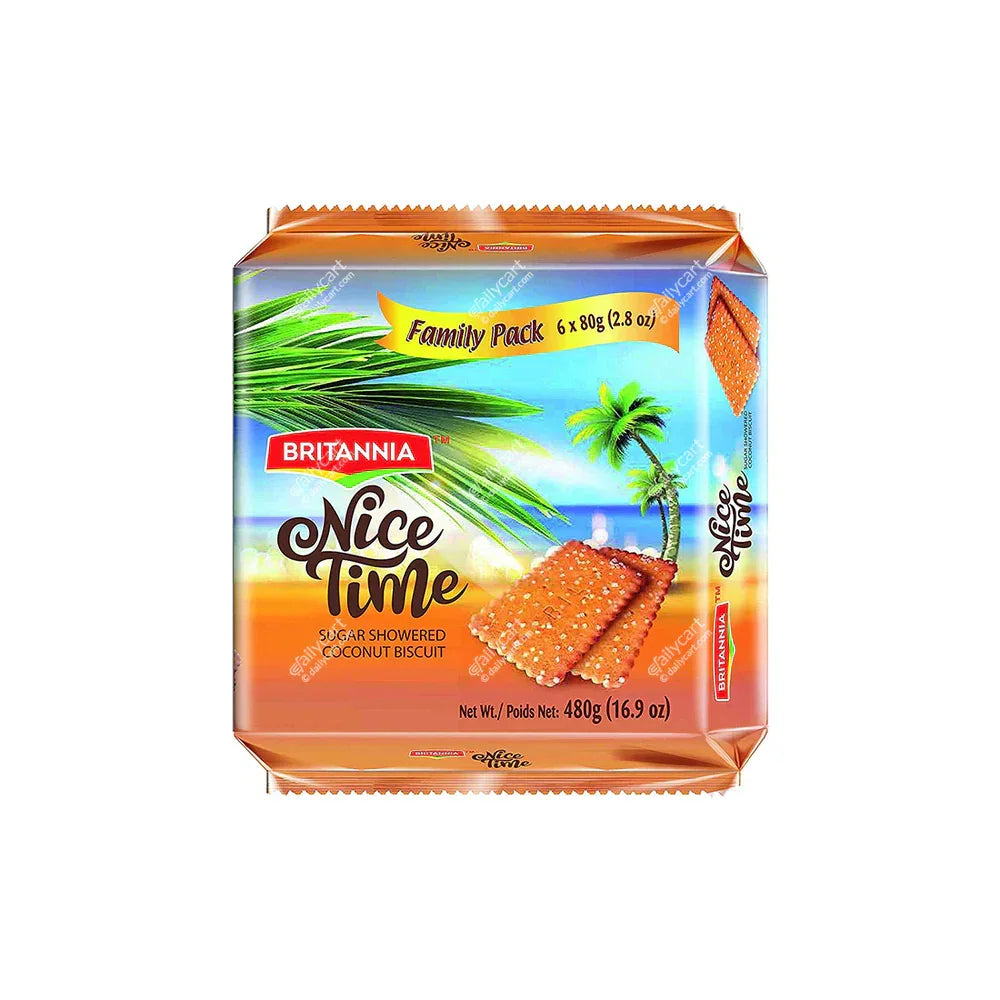 BRITANNIA NICE TIME FAMILY PACK COCONUT BISCUITS (480 GM)