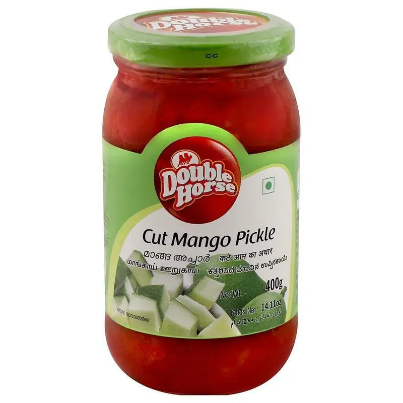 Double Horse Cut Mango Pickle - (400 GM)