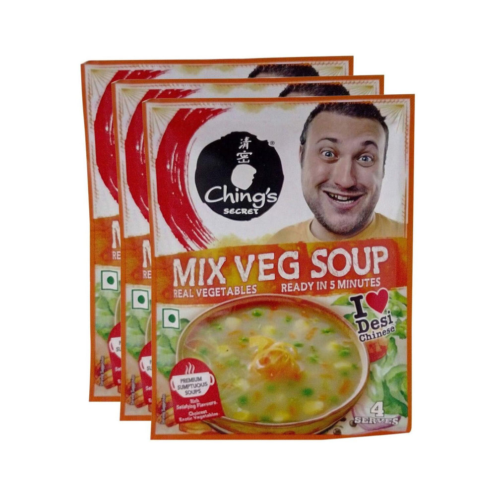 Ching's Secret - Mix Veg Instant Soup - 55 gm each (Pack of 3)