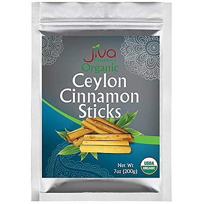 Jiva Organics Ceylon Cinnamon Sticks (Round), 7 oz bag 7 oz