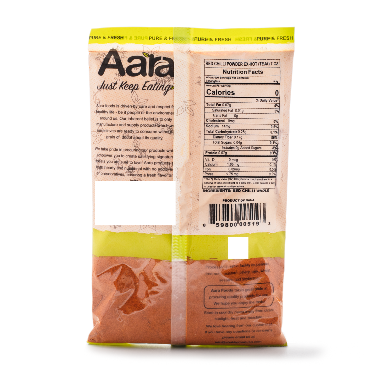 Aara Red Chilli Powder, Extra Hot 7 oz