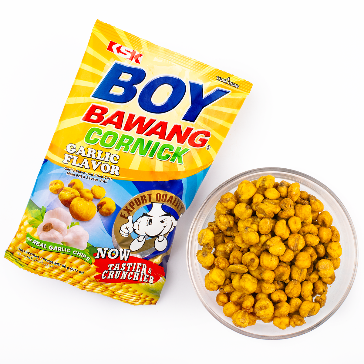 Boy Bawang Cornick, Garlic Flavor 90 g