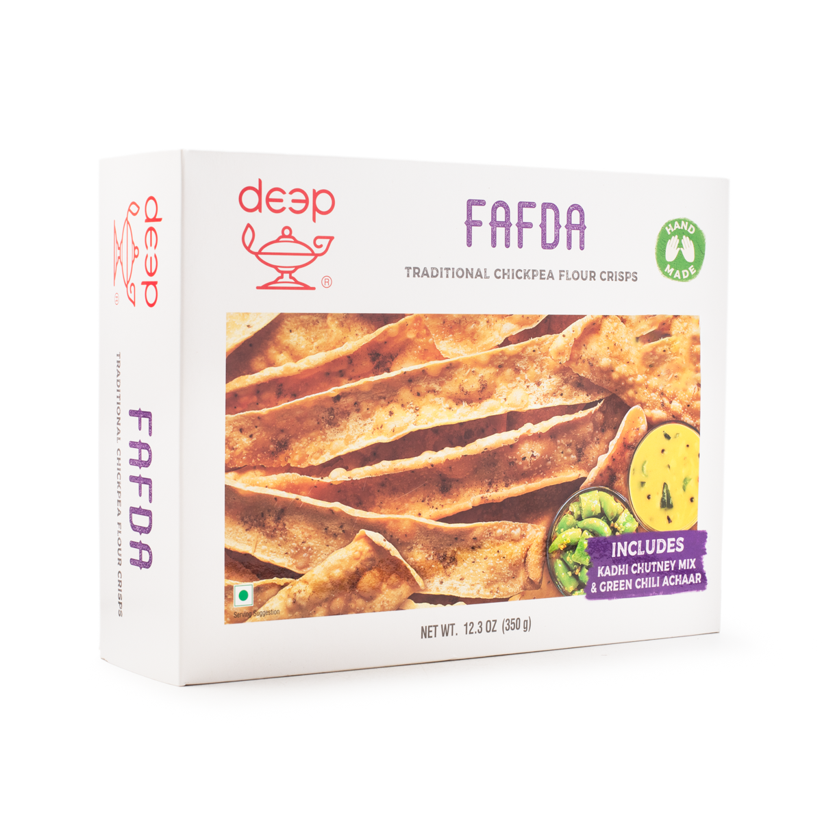 Deep Fafda with Kadhi Chutney Mix (Chickpea Flour Crips) 12.3 oz