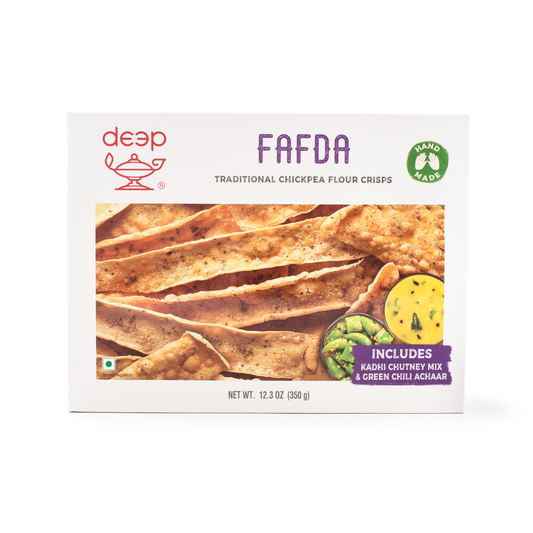 Deep Fafda with Kadhi Chutney Mix (Chickpea Flour Crips) 12.3 oz