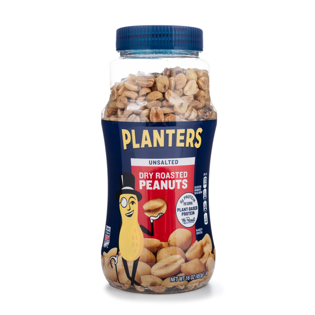 Planters Dry Roasted Peanuts, Unsalted 453 g