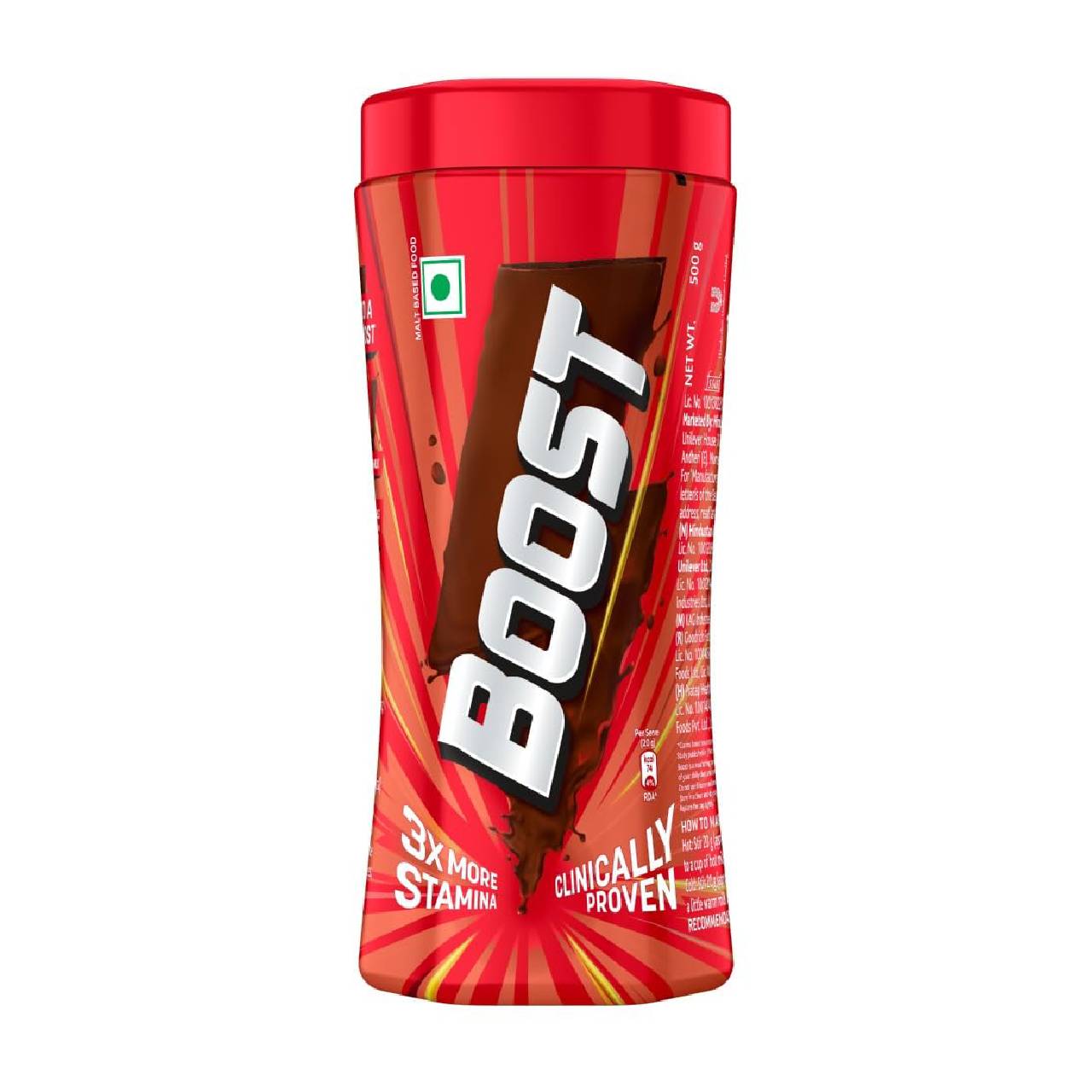 Boost Chocolate Nutrition Drink 500g | For 3X stamina - Builds bone & muscle strength