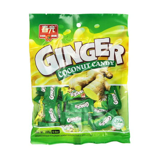 Chun Guang Ginger Coconut Candy Ginger Coconut 5.6oz, 1 pack