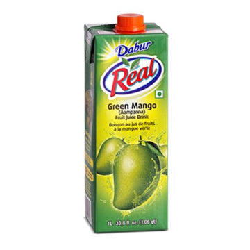 Dabur Real Green Mango (Aampanna Aam Panna) Fruit Juice Nectar 1 Liter