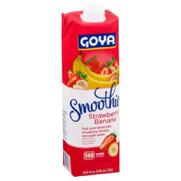 Goya Smoothie, Strawberry Banana 33.8 Fl Oz (1.05 Qt) 1 L