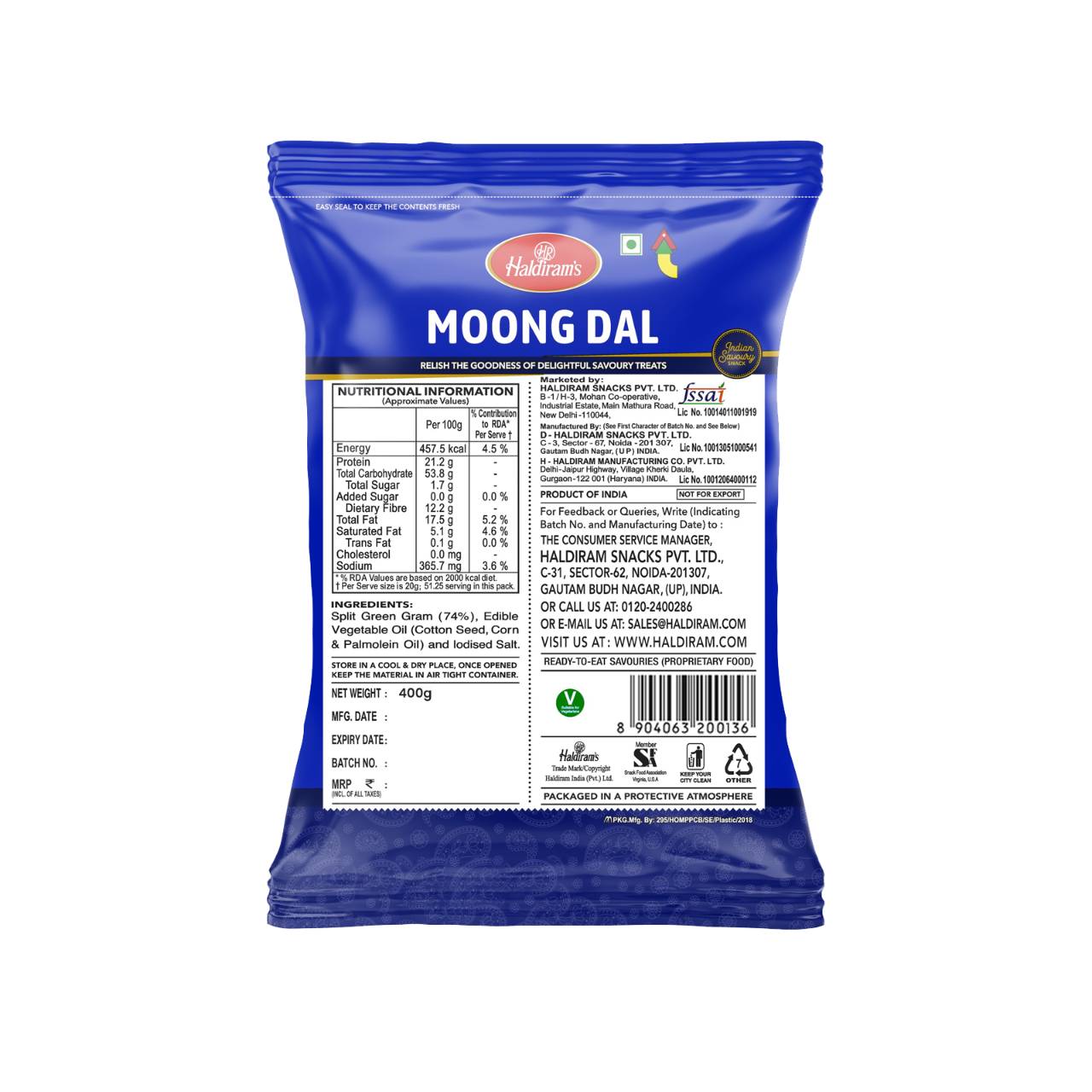 Haldiram's Moong Dal Masala - 400g