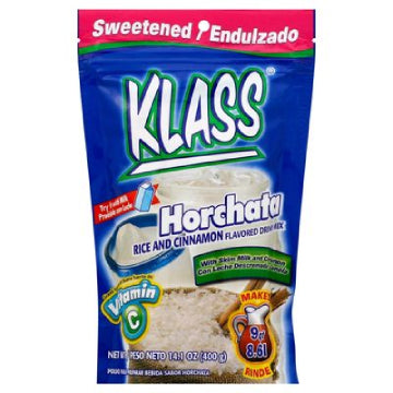 Klass Drink Mix, Horchata, Rice And Cinnamon Flavored 14.1 Oz (400 G)