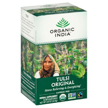 Organic India Tea, Tulsi, Original, Caffeine Free, Infusion Bags 18 bags [1.14 oz (32.4 g)]