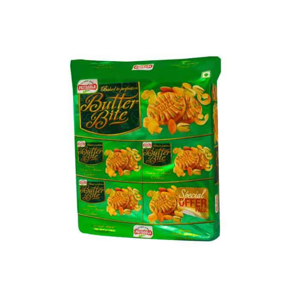 PRIYAGOLD BUTTER BITE COOKIES PISTA (750 GM)