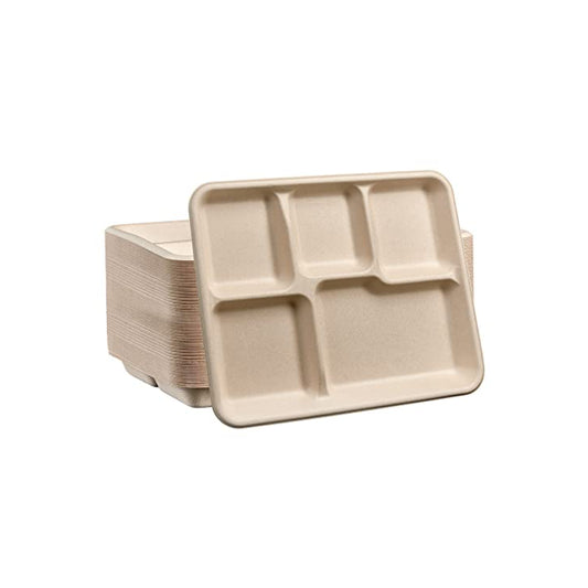 6 COMP PLASTIC PLATES (100 PCS)