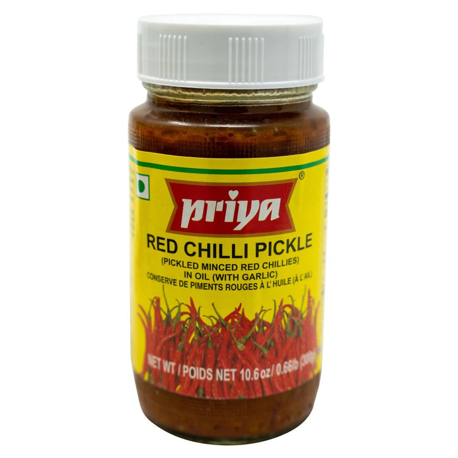 Priya Red Chili Pickle In Oil With Garlic 300gm