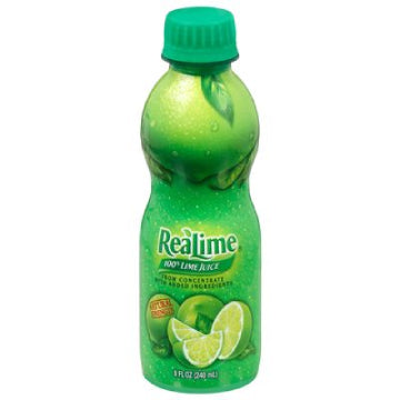 ReaLime 100% Lime Juice, 8 Fl Oz Bottle