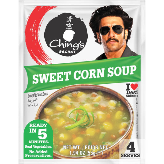 Ching's Secret Sweet Corn Soup with Real Vegetables - Ready in 5 Minutes - (1.94 Oz)