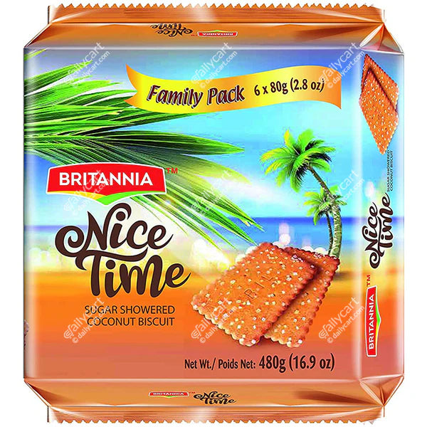 Britannia Nice Time Coconut Biscuits, 480 g