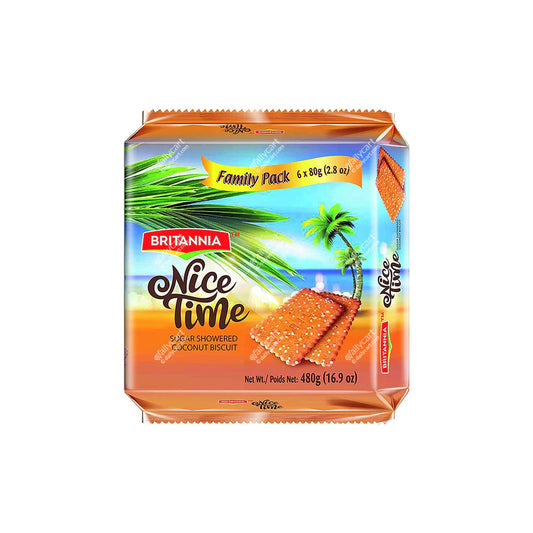 BRITANNIA NICE TIME FAMILY PACK COCONUT BISCUITS (480 GM)