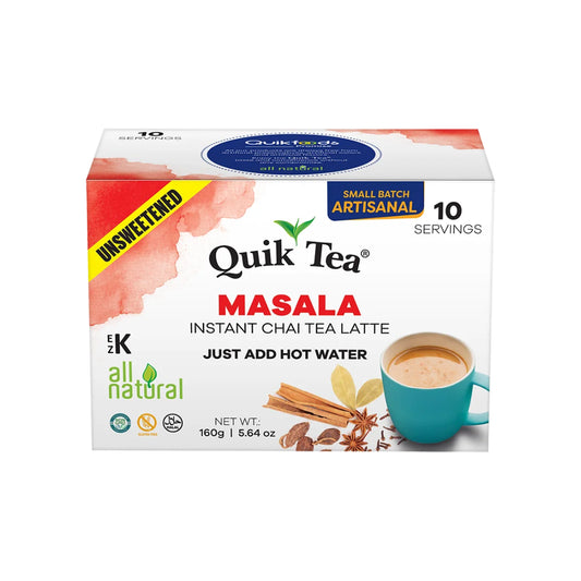 QUIK TEA UNSWEETENED MASALA (10 Pack)