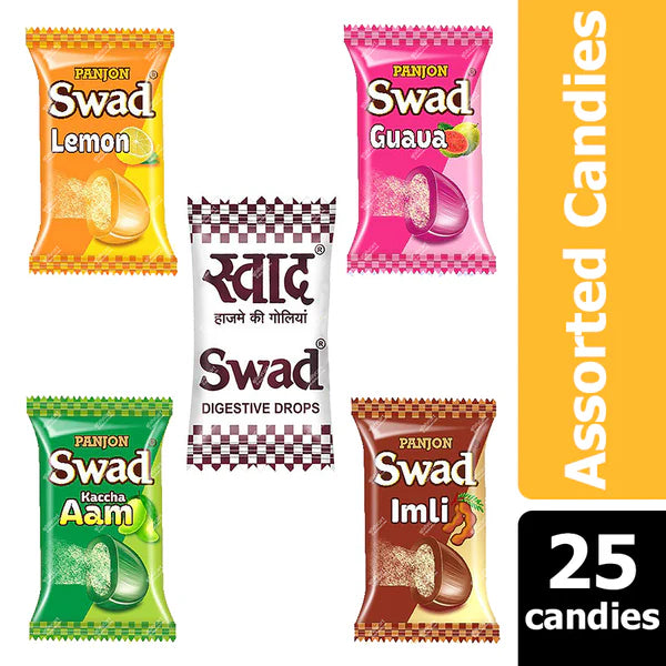 Swad Candy - 5 Assorted Flaovers, 50 Pieces